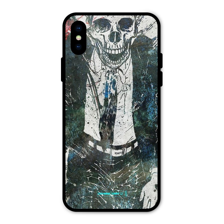 Skeleton in a Suit Metal Back Case for iPhone X