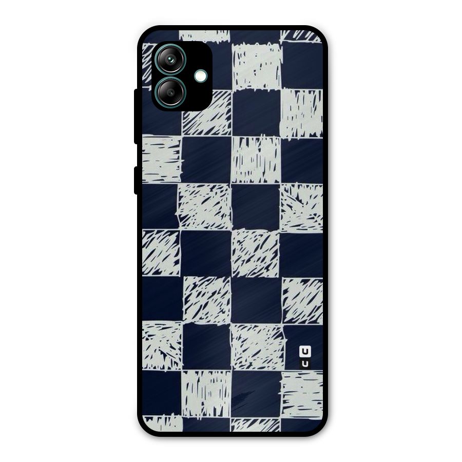 Sketchy Check Design Metal Back Case for Galaxy A04