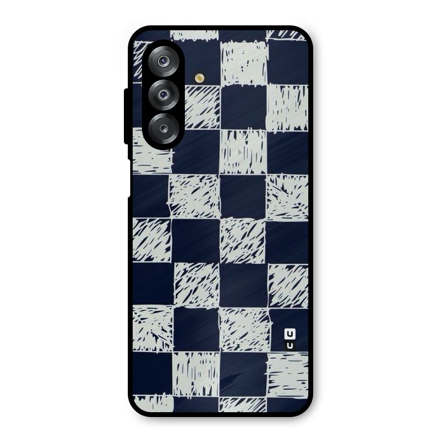 Sketchy Check Design Metal Back Case for Galaxy A26