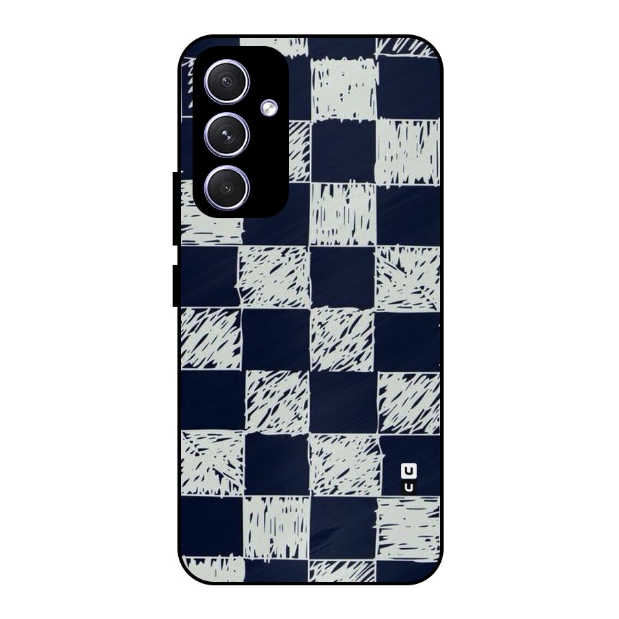 Sketchy Check Design Metal Back Case for Galaxy A54