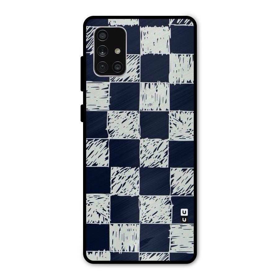 Sketchy Check Design Metal Back Case for Galaxy A71