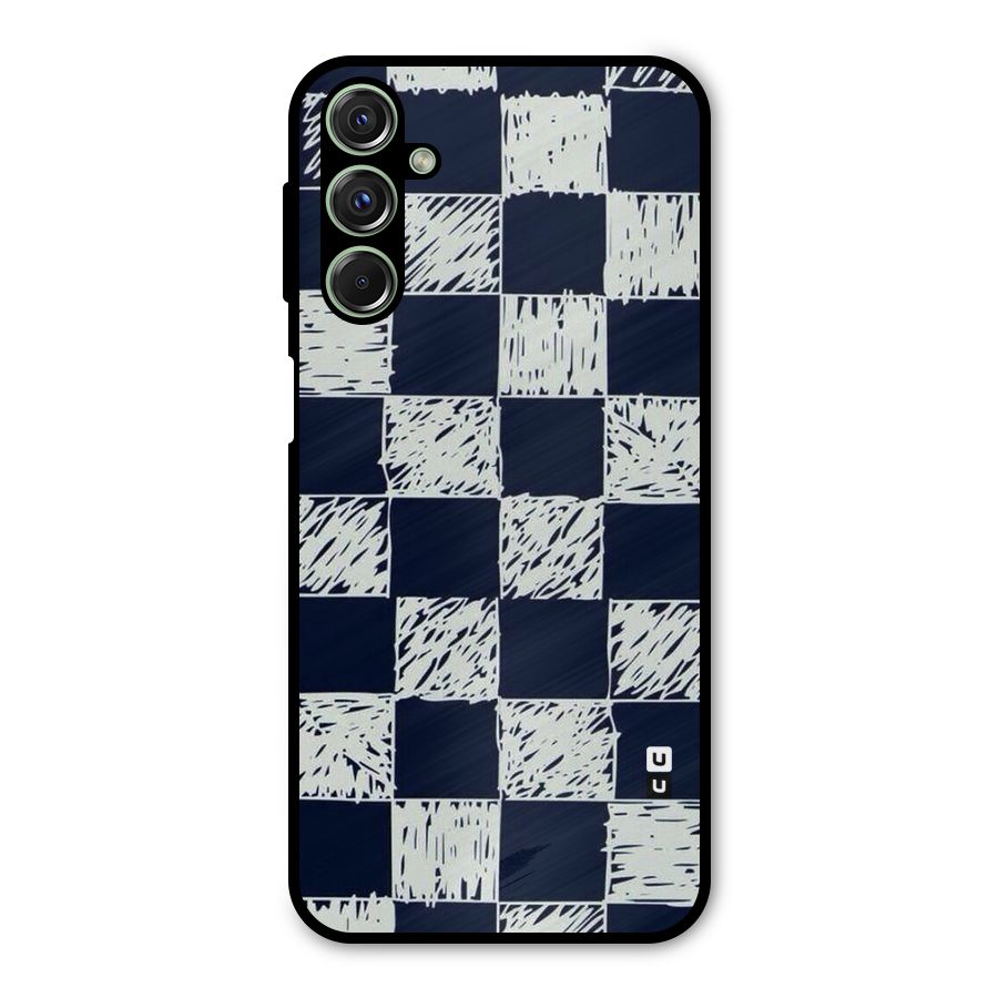 Sketchy Check Design Metal Back Case for Galaxy M34