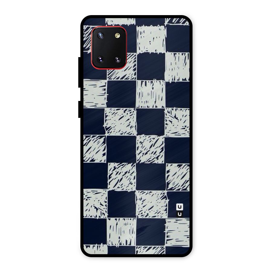 Sketchy Check Design Metal Back Case for Galaxy Note 10 Lite