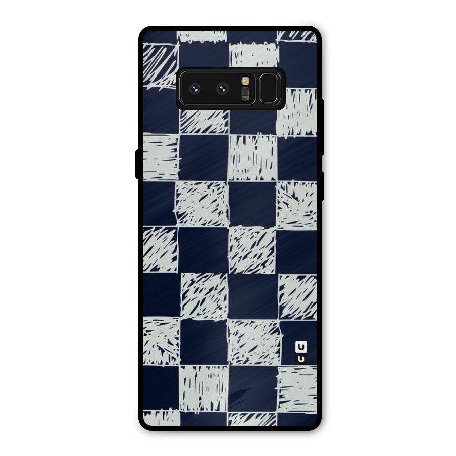 Sketchy Check Design Metal Back Case for Galaxy Note 8