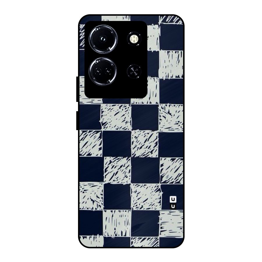 Sketchy Check Design Metal Back Case for Infinix Note 30 5G