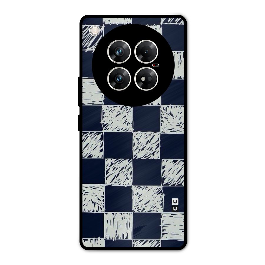 Sketchy Check Design Metal Back Case for Infinix Zero 40 5G