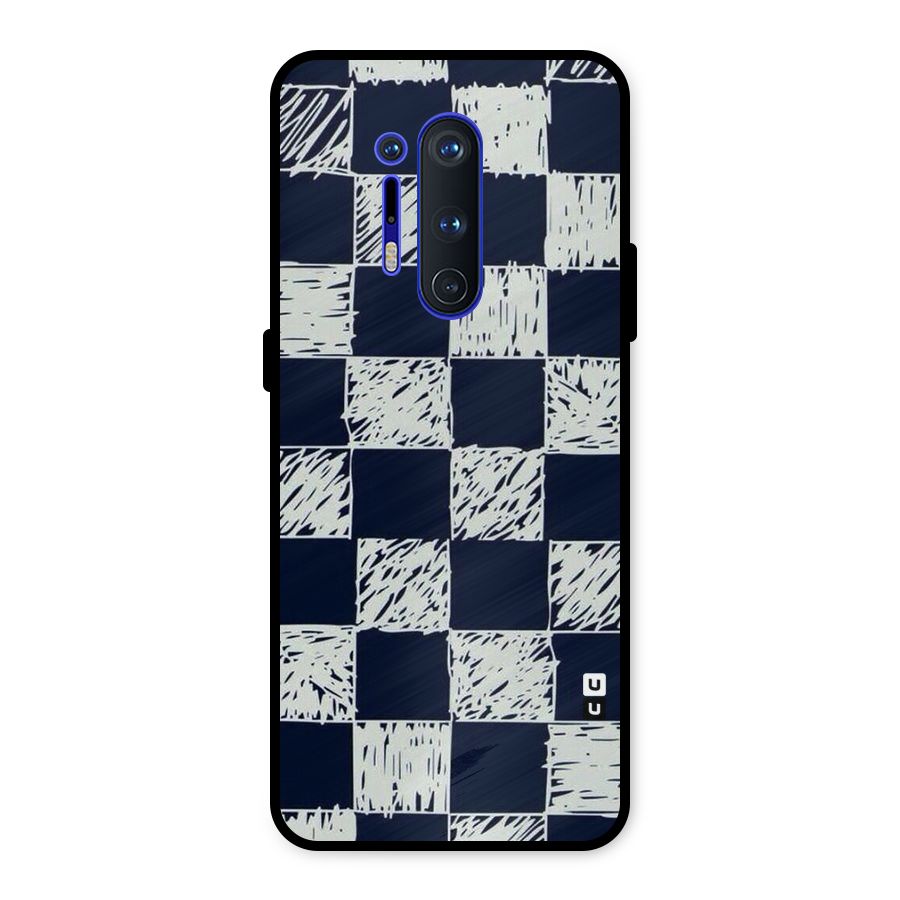 Sketchy Check Design Metal Back Case for OnePlus 8 Pro