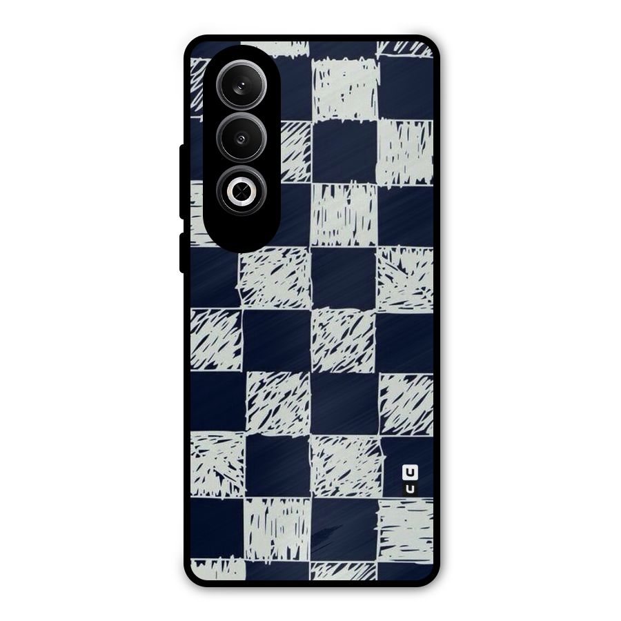 Sketchy Check Design Metal Back Case for OnePlus Nord CE4