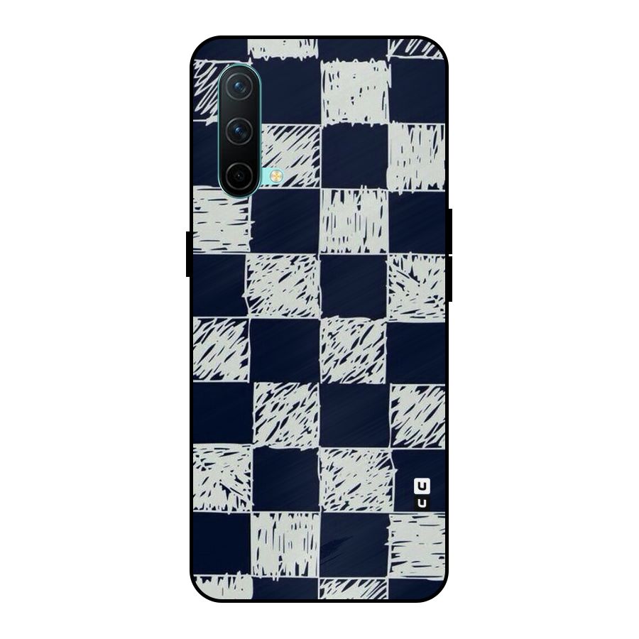 Sketchy Check Design Metal Back Case for OnePlus Nord CE 5G
