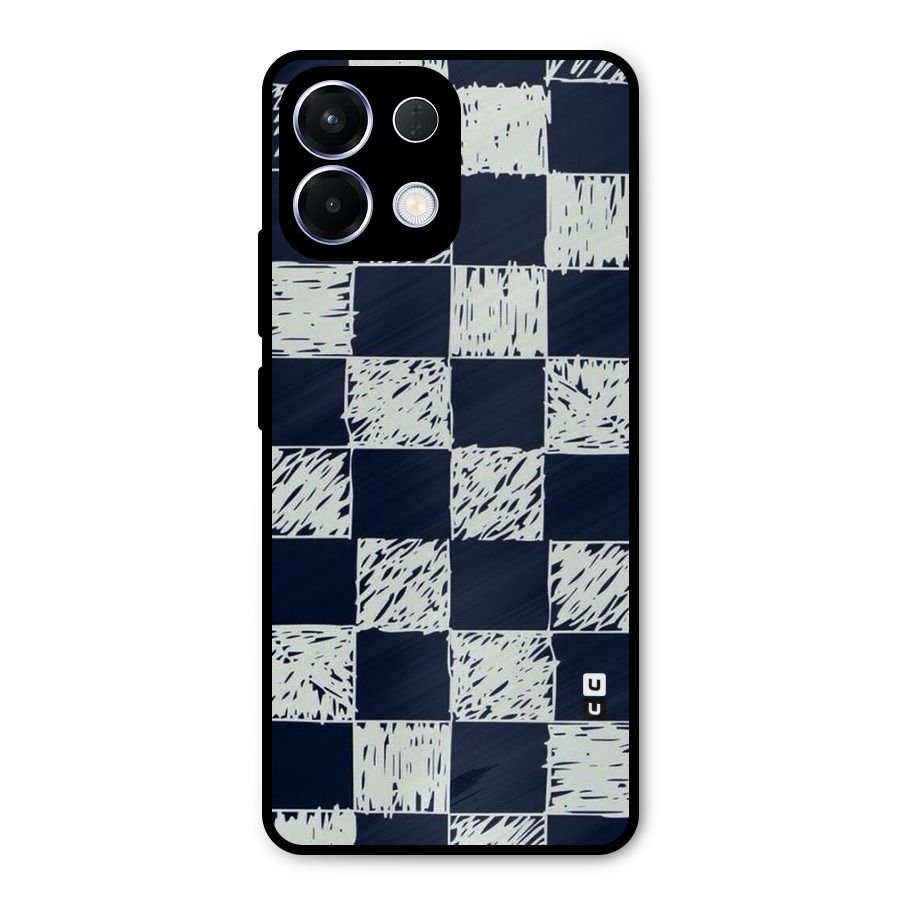 Sketchy Check Design Metal Back Case for Oppo K13