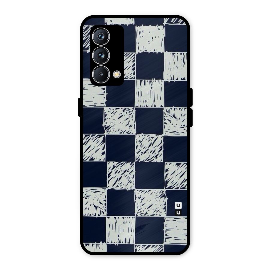 Sketchy Check Design Metal Back Case for Realme GT Master Edition