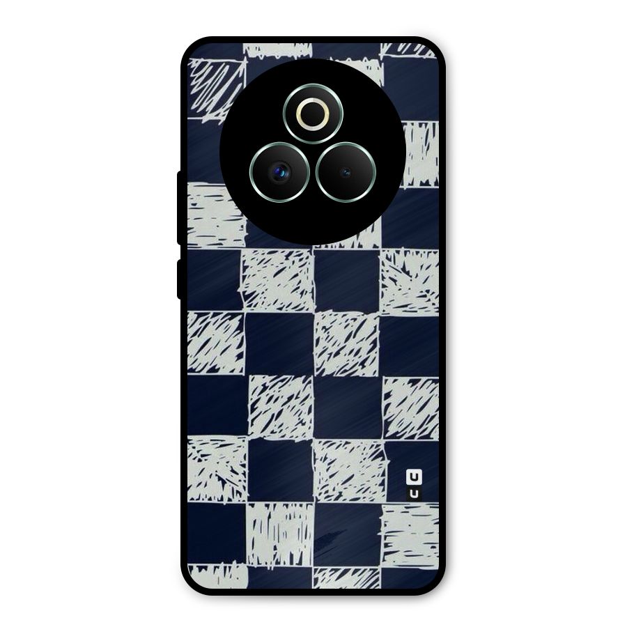 Sketchy Check Design Metal Back Case for Realme P3 Pro