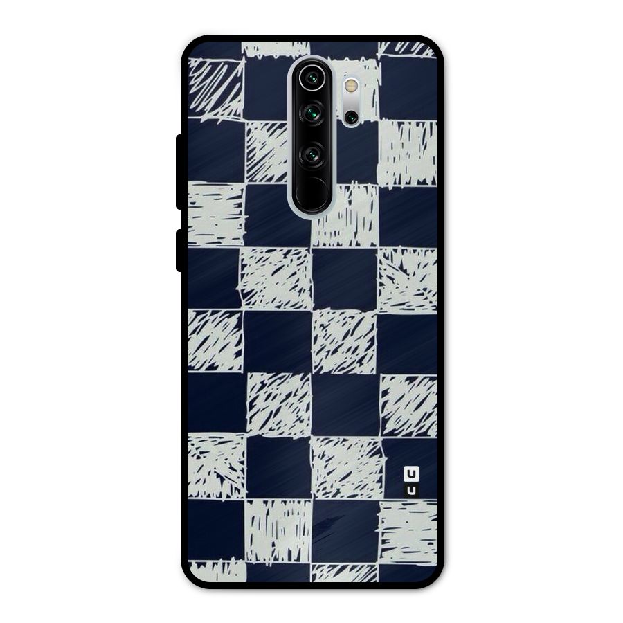 Sketchy Check Design Metal Back Case for Redmi Note 8 Pro