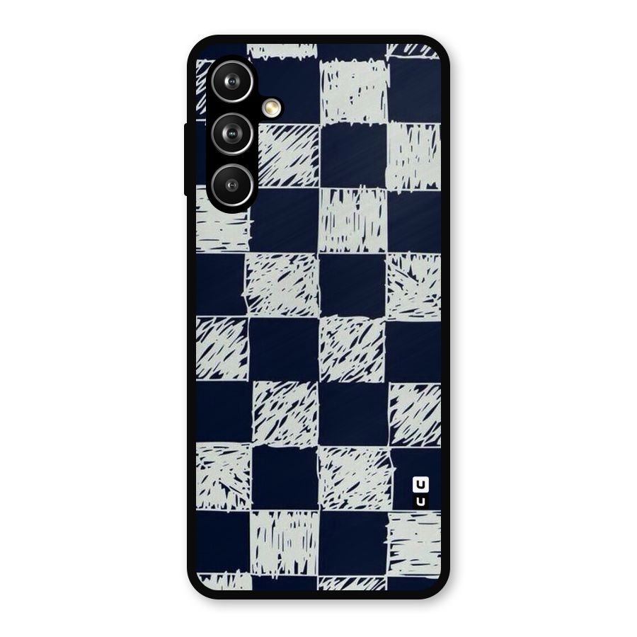 Sketchy Check Design Metal Back Case for Samsung Galaxy M54