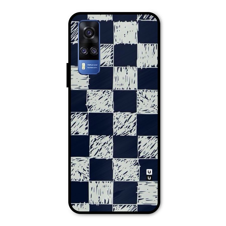 Sketchy Check Design Metal Back Case for Vivo Y31
