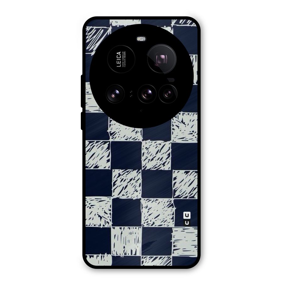 Sketchy Check Design Metal Back Case for Xiaomi 15 Ultra