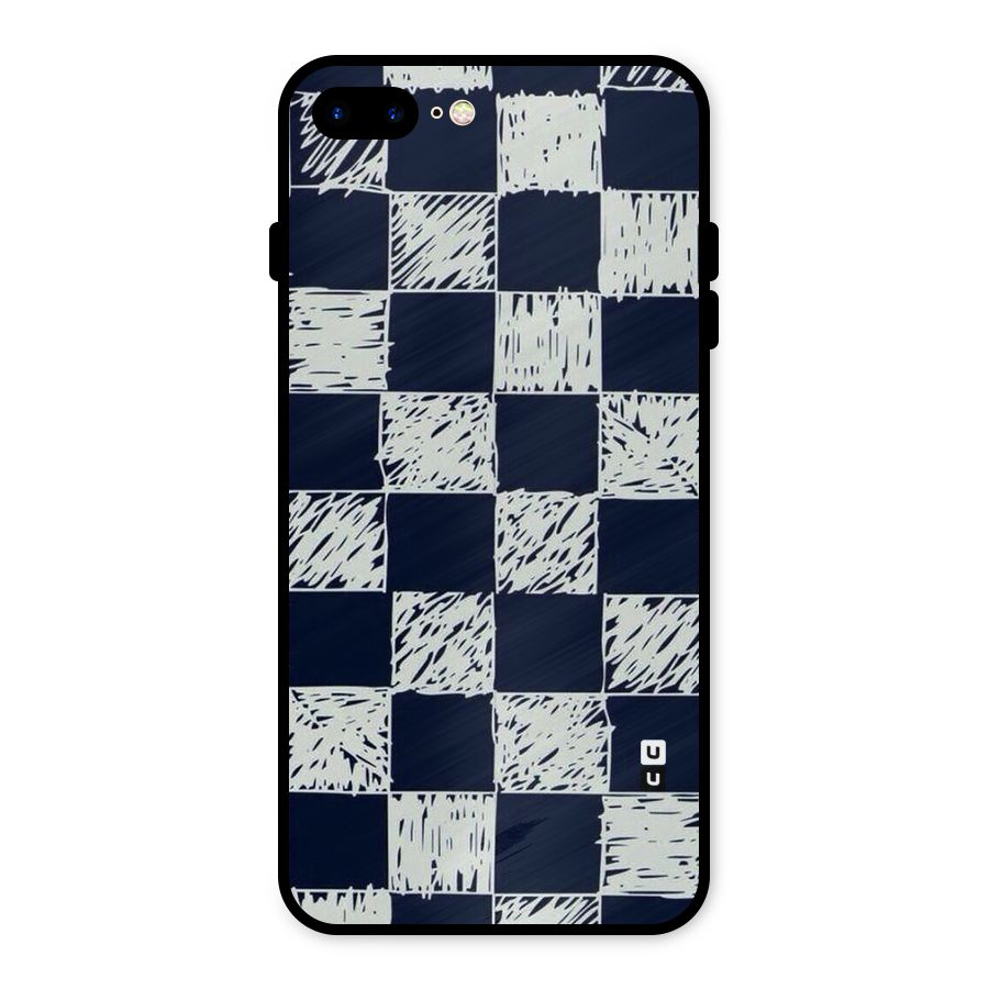 Sketchy Check Design Metal Back Case for iPhone 7 Plus