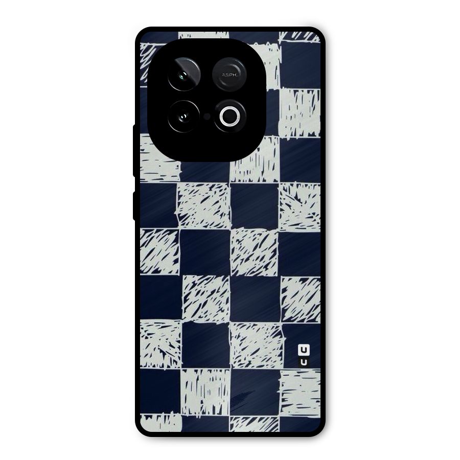 Sketchy Check Design Metal Back Case for iQOO Neo 10