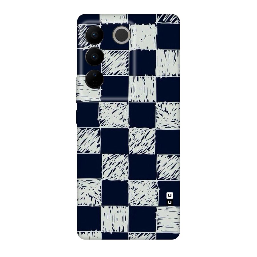 Sketchy Check Design Original Polycarbonate Back Case for Vivo V27