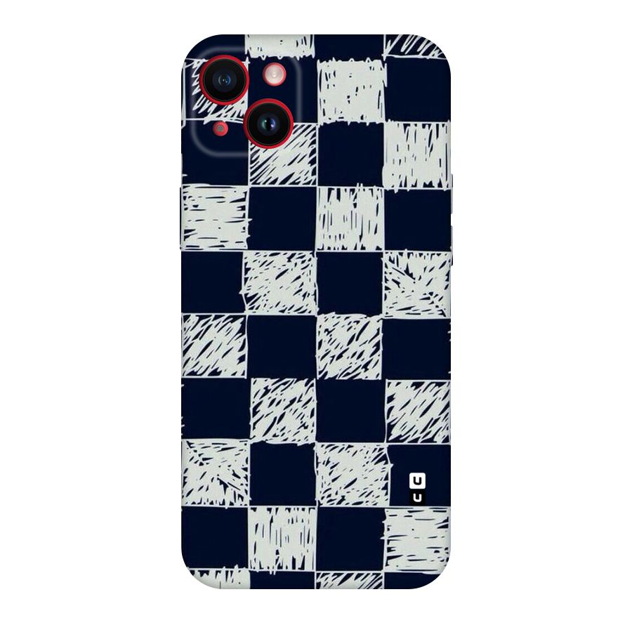 Sketchy Check Design Original Polycarbonate Back Case for iPhone 14 Plus