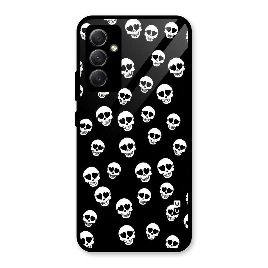 Skull Heart Glass Back Case for Galaxy A34