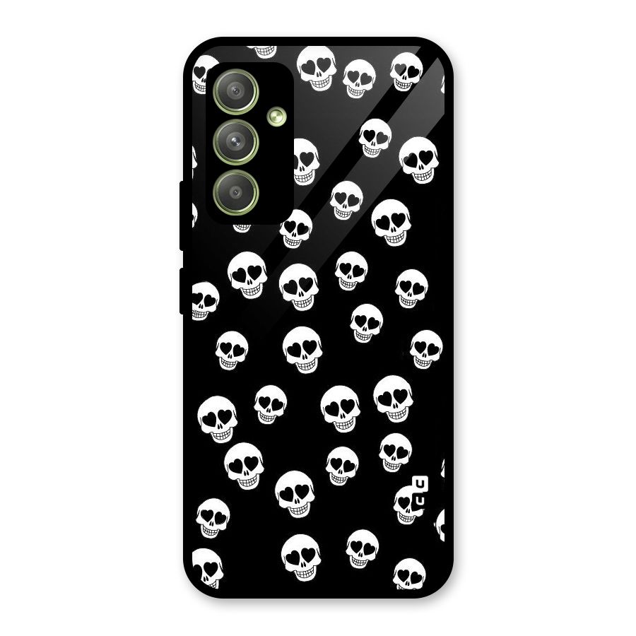 Skull Heart Glass Back Case for Galaxy A54
