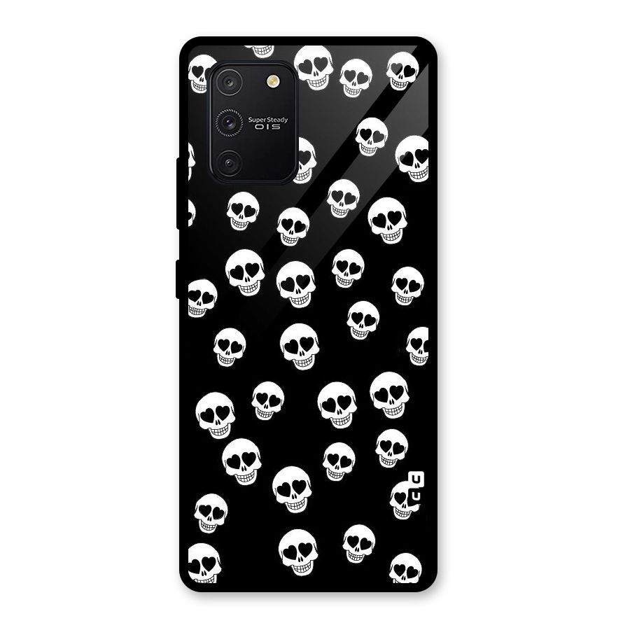Skull Heart Glass Back Case for Galaxy S10 Lite