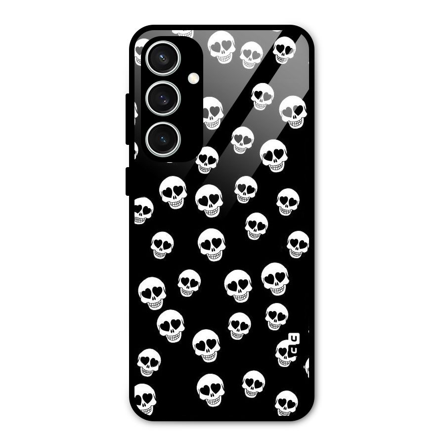 Skull Heart Glass Back Case for Galaxy S23 FE