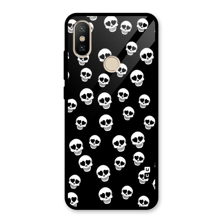 Skull Heart Glass Back Case for Redmi A2