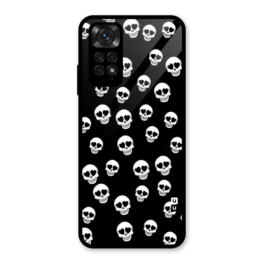 Skull Heart Glass Back Case for Redmi Note 11S