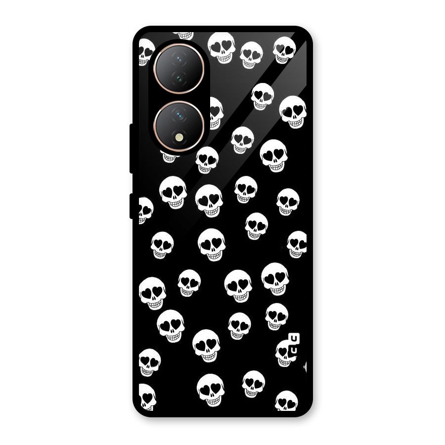 Skull Heart Glass Back Case for Vivo Y100A
