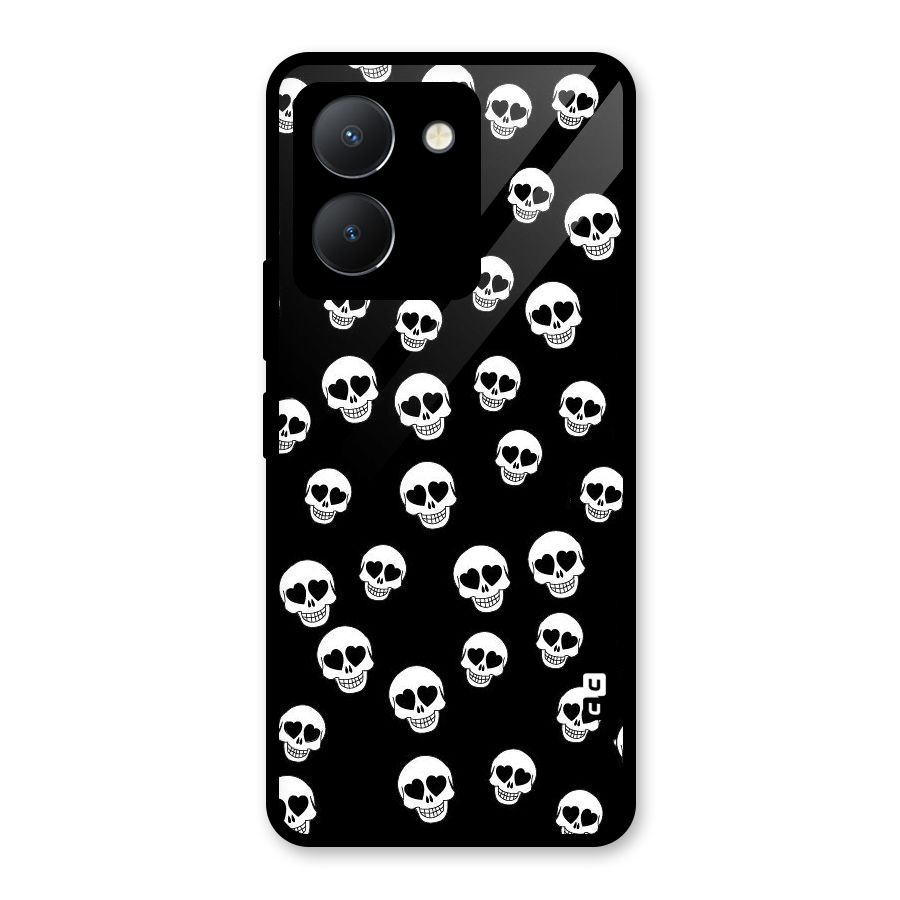 Skull Heart Glass Back Case for Vivo Y36