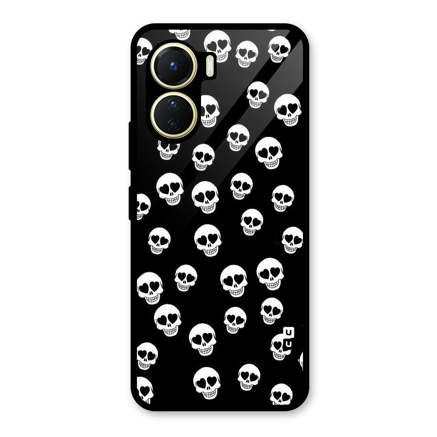 Skull Heart Glass Back Case for Vivo Y56