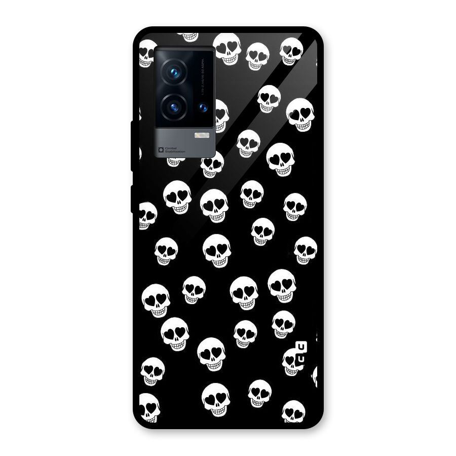 Skull Heart Glass Back Case for iQOO 9 5G