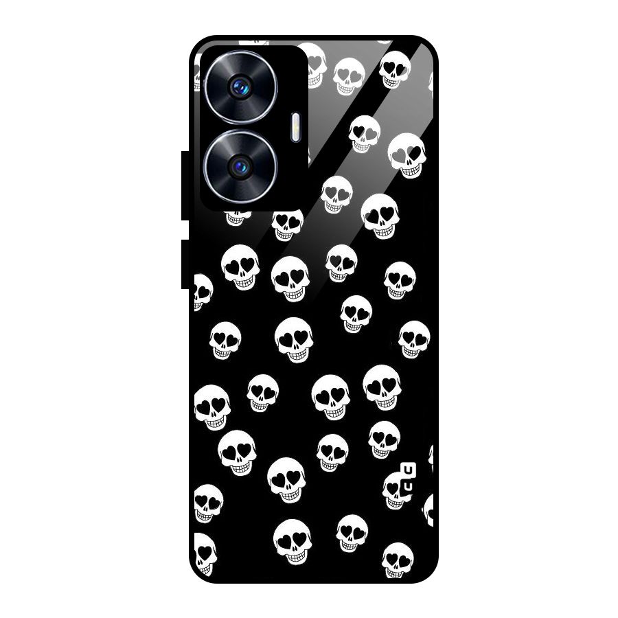 Skull Heart Glass Back Case for realme C55