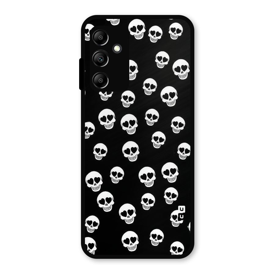 Skull Heart Metal Back Case for Galaxy A14 5G