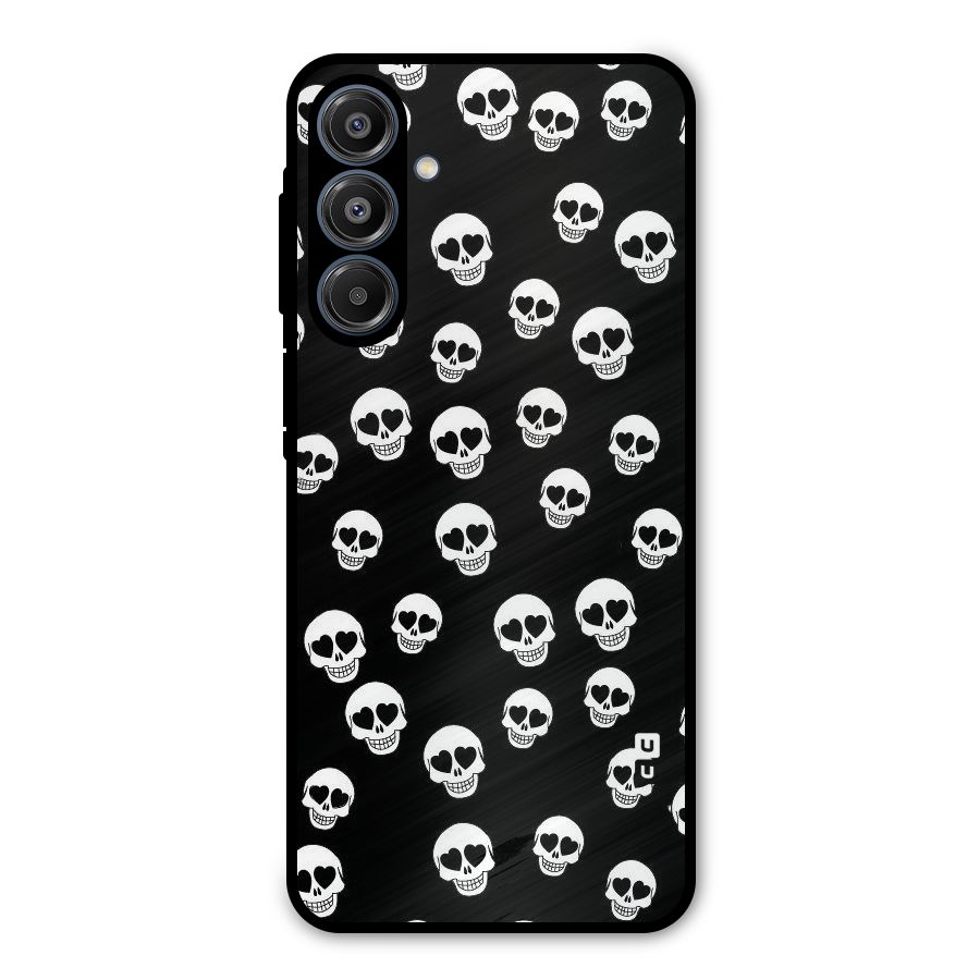 Skull Heart Metal Back Case for Galaxy A16 5G