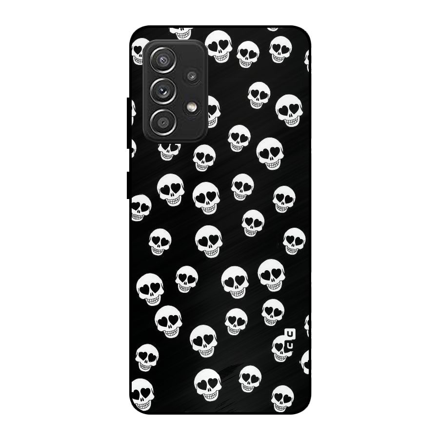 Skull Heart Metal Back Case for Galaxy A52s 5G