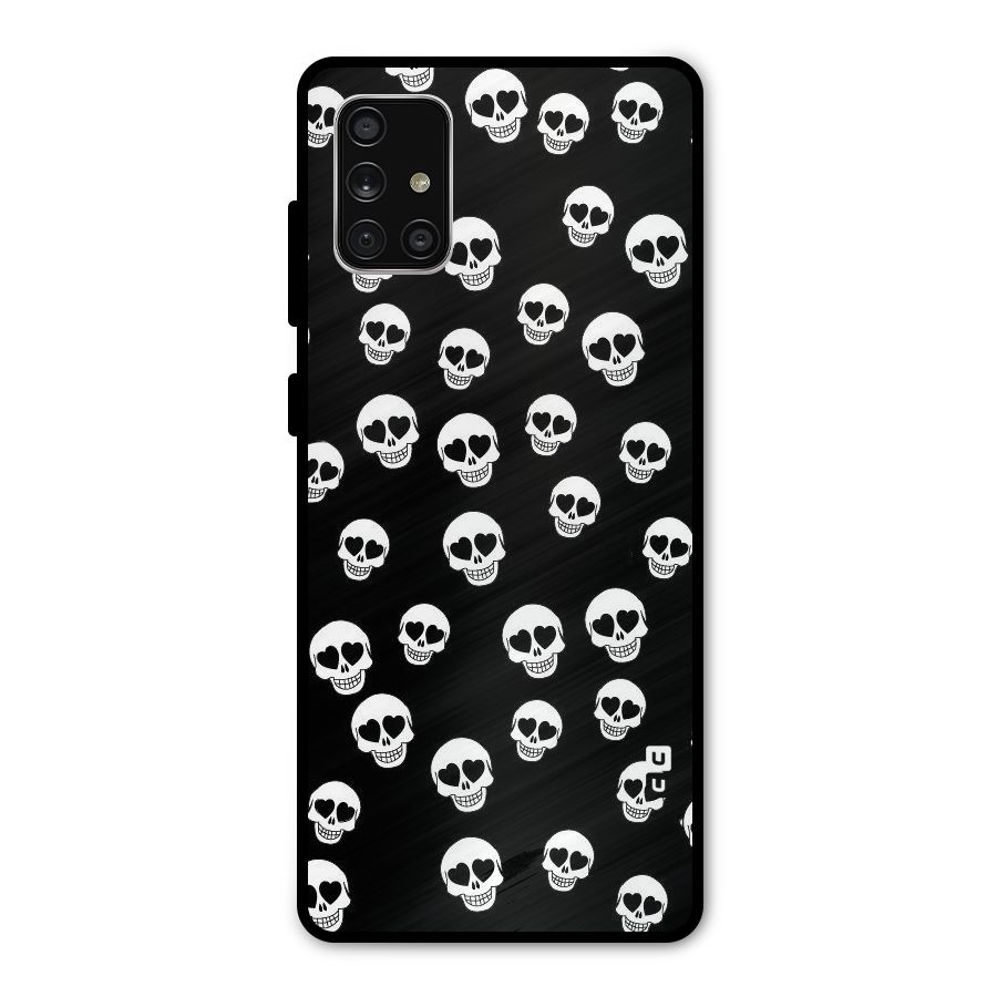 Skull Heart Metal Back Case for Galaxy A71
