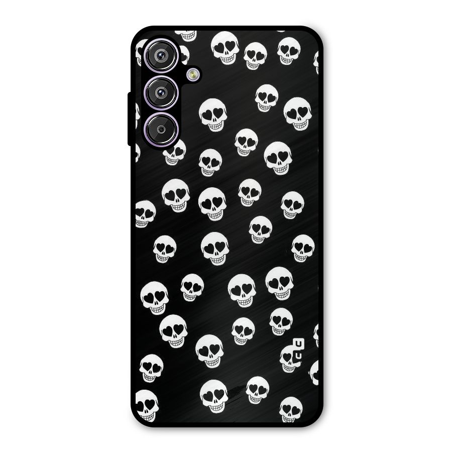 Skull Heart Metal Back Case for Galaxy F15