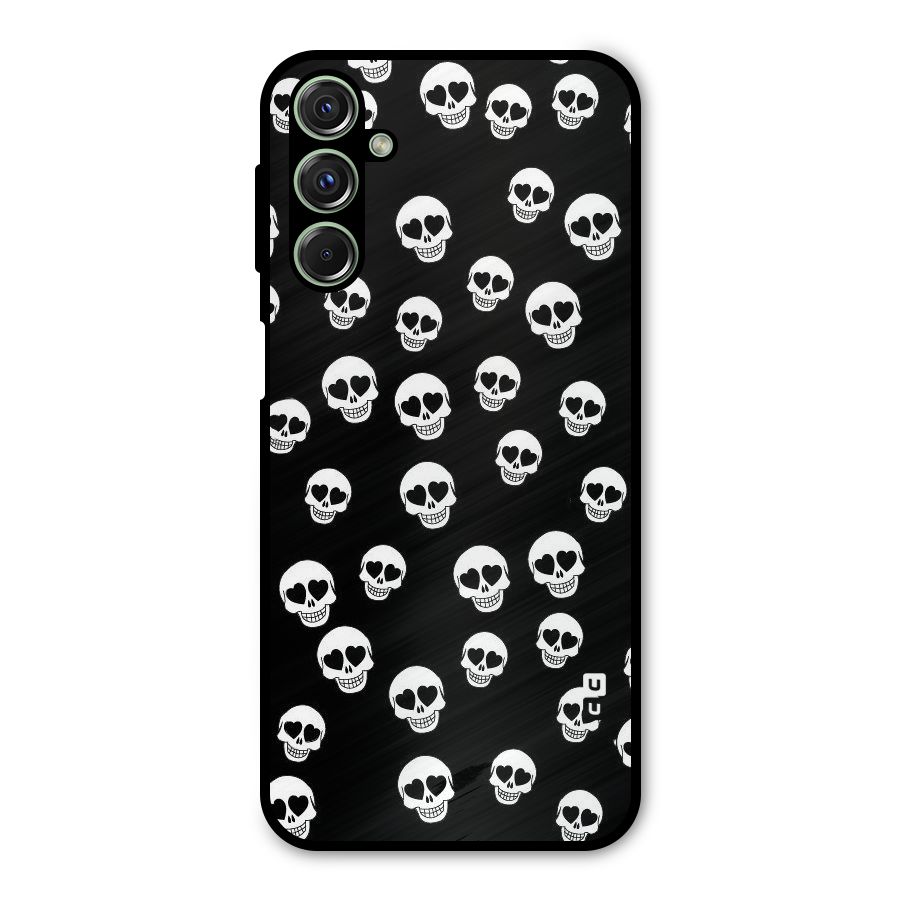 Skull Heart Metal Back Case for Galaxy F34