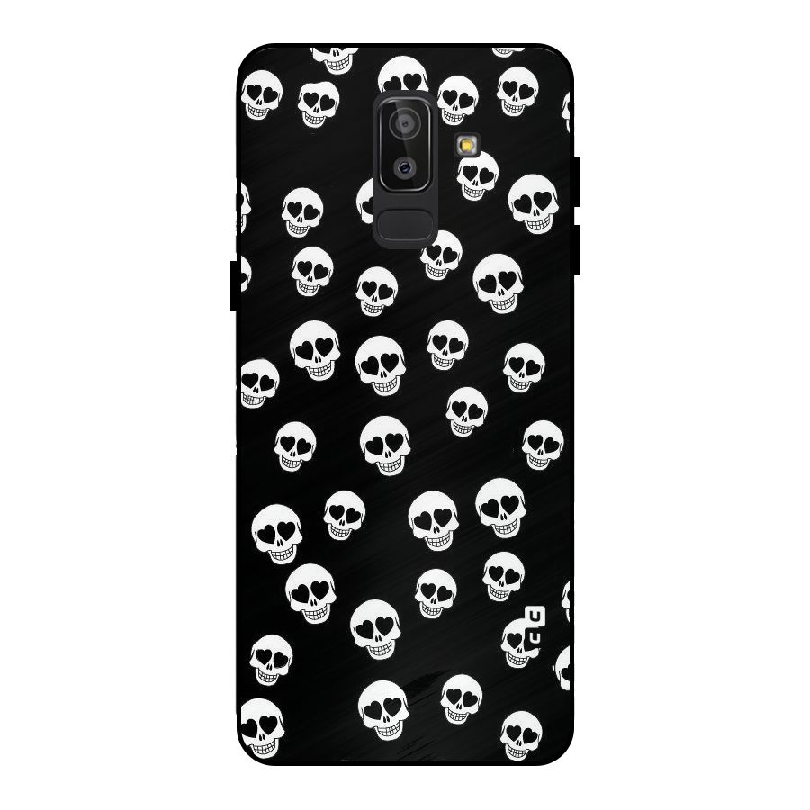 Skull Heart Metal Back Case for Galaxy J8