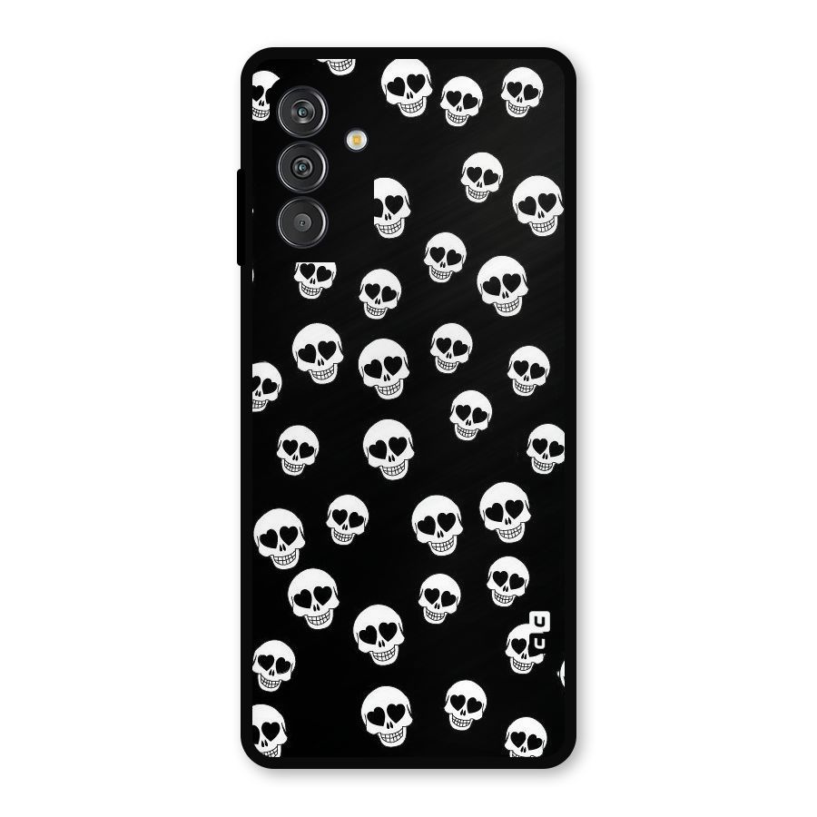 Skull Heart Metal Back Case for Galaxy M14 5G