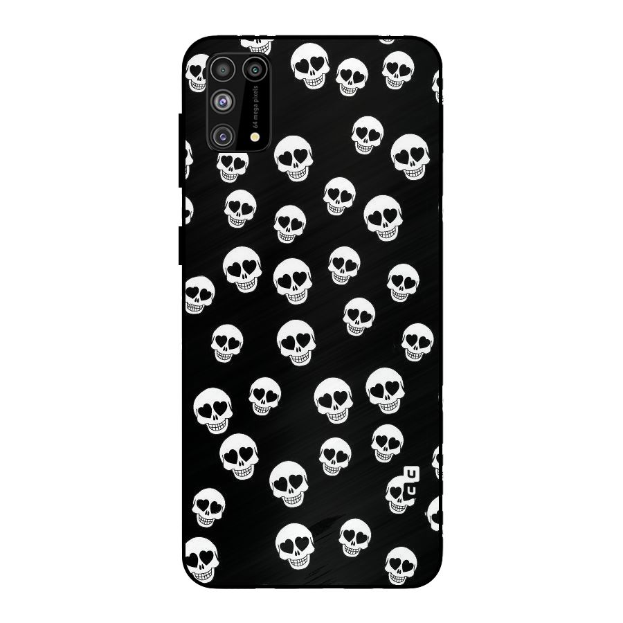 Skull Heart Metal Back Case for Galaxy M31