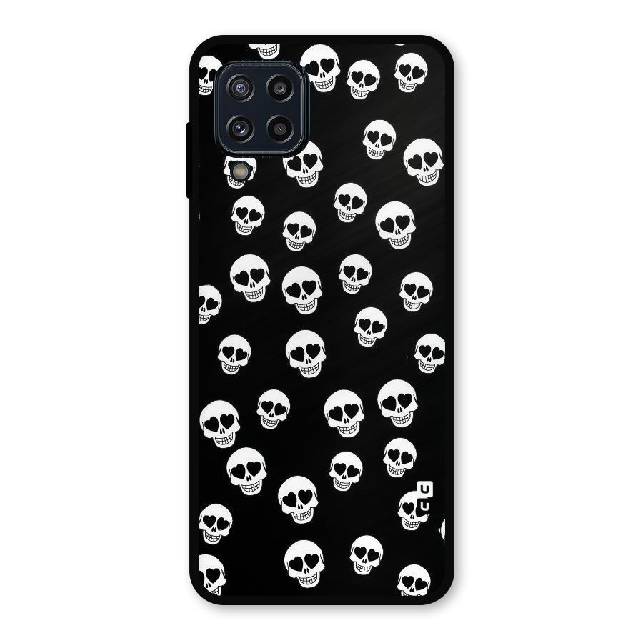 Skull Heart Metal Back Case for Galaxy M32
