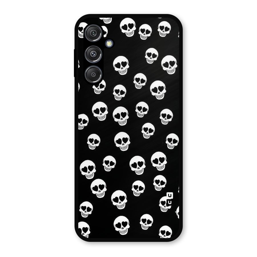 Skull Heart Metal Back Case for Galaxy M34 5G