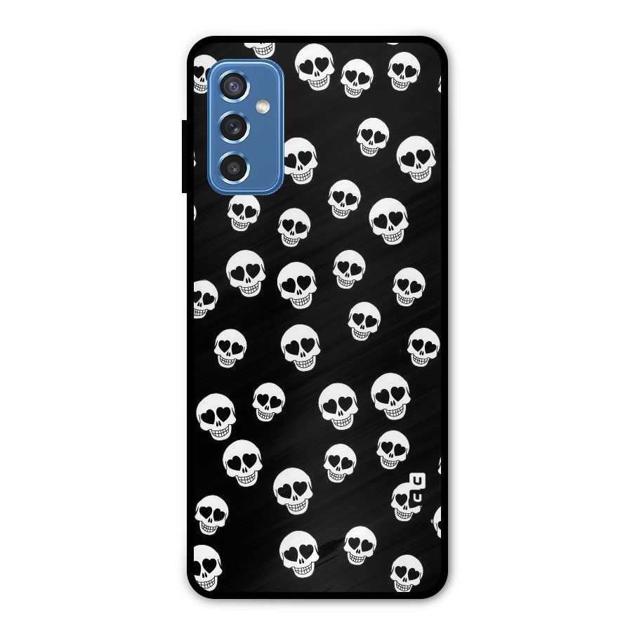 Skull Heart Metal Back Case for Galaxy M52 5G