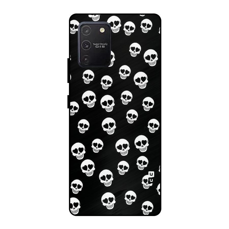 Skull Heart Metal Back Case for Galaxy S10 Lite