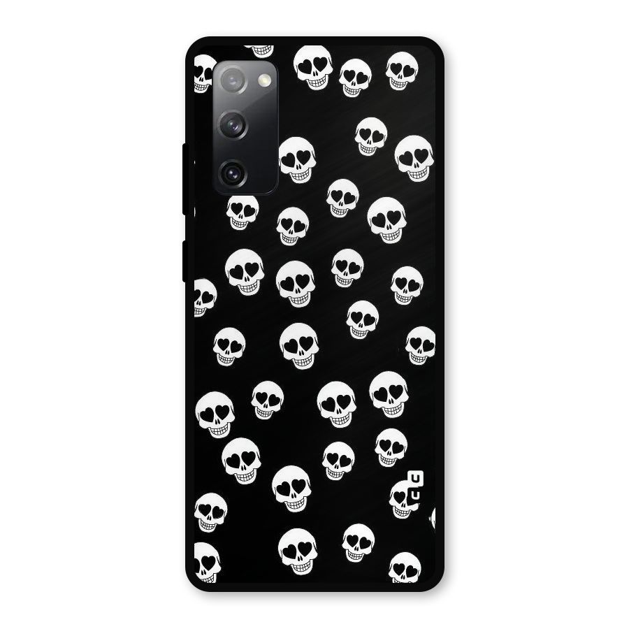 Skull Heart Metal Back Case for Galaxy S20 FE
