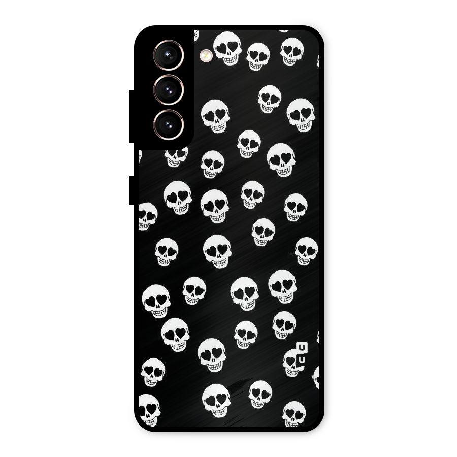 Skull Heart Metal Back Case for Galaxy S21 5G